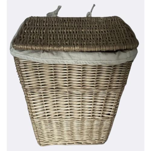 Magnifique Et Grand Panier En Osier Pour Linge Chaussures 53,5x40x28 Cm