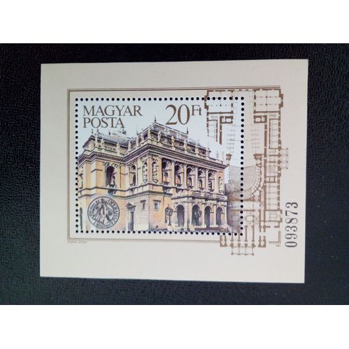 Timbre Hongrie Yt Bf 175 Opéra De Budapest 1984 ( 10812 )