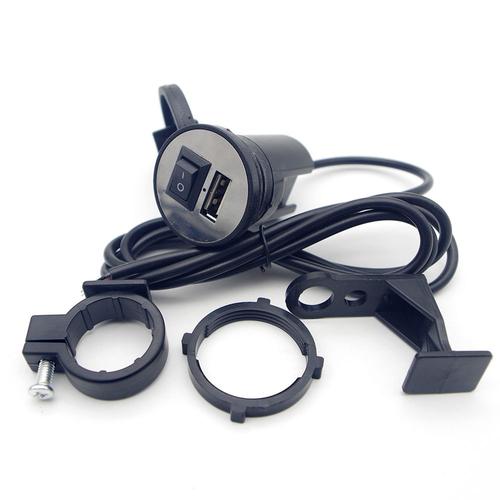 Noir - Chargeur De Guidon De Moto Usb, Support Mobile, Accessoires Pour Yamaha, Ybr, Honda, Africa, Twin, Crf1000l, 125 Pièces