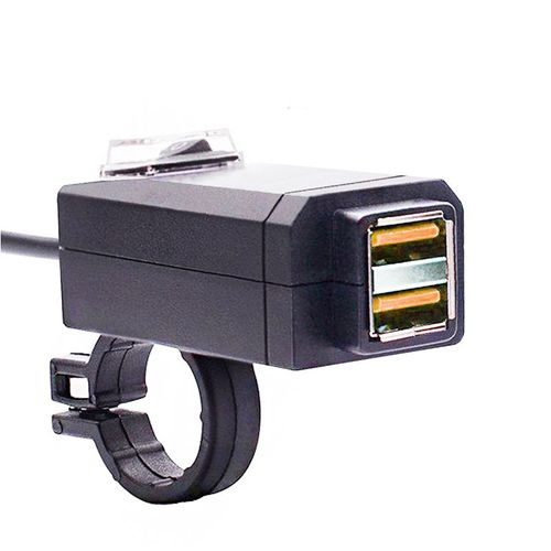 Noir - Chargeur De Moto Étanche Double Usb 3.0 12v, Adaptateur D'alimentation Universel Pour Téléphone, Changement Rapide, Qc3.0
