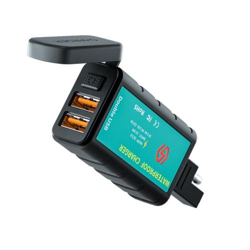 Sae C1 - Chargeur Rapide Usb 12v Pour Moto, Interrupteur Étanche Avec Voltmètre, Prise Sae Vers Prise Usb Type-C, Accessoires