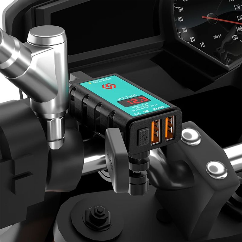 Un Usb Type-C - Chargeur Rapide Usb 12v Pour Moto, Interrupt... - 3