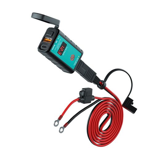 B3 - Chargeur Usb 12v Étanche Pour Moto, Interrupteur Avec Voltmètre, Adaptateur De Charge Rapide Sae Vers Prise Usb Type-C, Accessoires