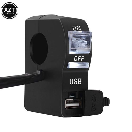 Blanc - Lumières De Sauna Pour Moto, Interrupteur Transparent, Indicateur Led, Support De Guidon De Moto, Chargeur De Téléphone Usb Avec Interrupteur, Dc 12v, Le Plus Récent