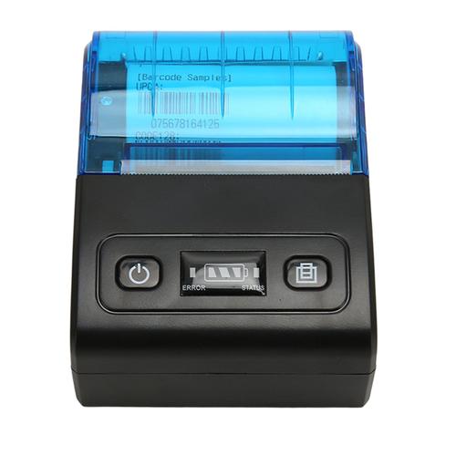 Imprimante thermique portative multifonctionnelle Bluetooth 4.0 58mm Mini imprimante thermique de reçu pour magasin Restaurant entreprise prise américaine