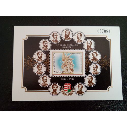 Timbre Hongrie Yt Bf 207 Martyrs D'arad 1989 ( 10812 )