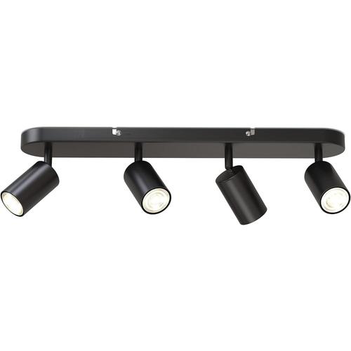 Noir Lumisense - Spots De Plafond Orientable, Plafonnier Spot Noir Avec Douille Gu10, Rampe Spots Et Rails De Spots Moderne, Sans