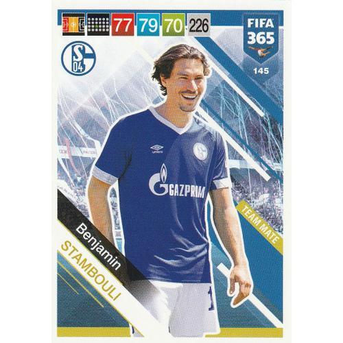 N° 145 - Carte Adrenalyn Xl Panini Foot Fifa 365 - 2019 - Benjamin Stambouli - Schalke 04