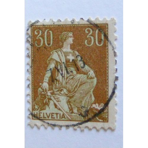 Timbres Suisses Helvétia Assise Avec Épée 30/50