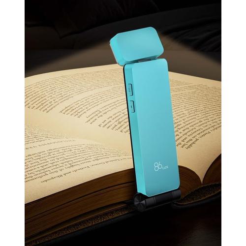 Bleu Pétrole Bleu Pétrole Lampe De Lecture Rechargeable Pour Livres Au Lit, Lampe De Marque-Page Led Ultra Légère À Clipser Avec 6 Couleurs