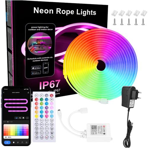 Leds Strip Lights Leds Strip Lights Leds Strip Lights Lumières Led De 5m, Bandes Led Rgb Changeantes De Couleur En Sync Avec La Musique, Silicone