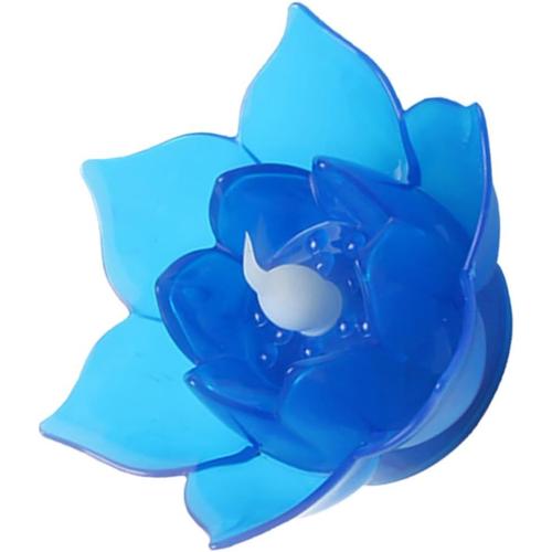 Bleu Bleu 1 Pc Bougie Sans Flamme Fleur De Lotus Bleu Lampe À Bougie Flottante Bougies Chauffe-Plat Lampe À Bougie Électronique Led Lotus