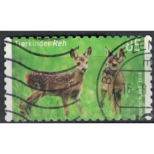Allemagne 2018 Oblitéré Used Animaux Capreolus Capreolus Reh Chevreuil Faon Chevrillard Su