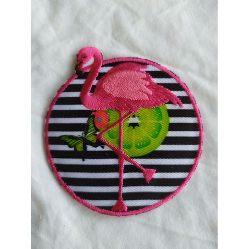 Ecusson Brodé Flamand Rose Cocktail
