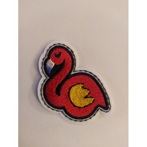 Ecusson Brodé Thermocollant Flamand Rose