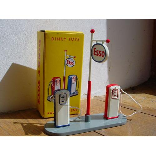 Dinky Toys Atlas Ref 49d Poste De Ravitaillement Essence "Esso" N/B-Dinky Toys