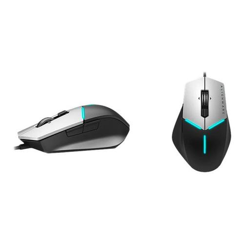 Alienware Advanced Gaming Mouse AW558 - Souris - optique - 9 boutons - filaire - USB - noir, argent - pour G3; G5; G7; Inspiron 15 Gaming 7577, 5676, 5680