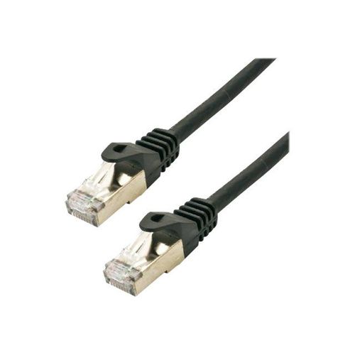 MCL - Cordon de raccordement - RJ-45 (M) pour RJ-45 (M) - 3 m - SFTP - CAT 6a - sans crochet, sans halogène - noir