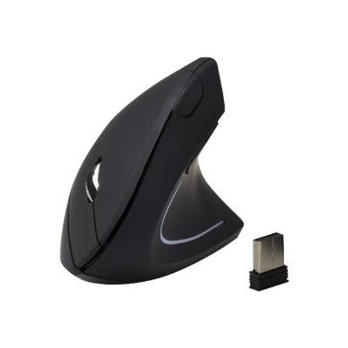 MCL Samar SS-618DW/N - Souris verticale - ergonomique - pour droitiers - optique - 6 boutons - sans fil - 2.4 GHz - récepteur sans fil USB - noir