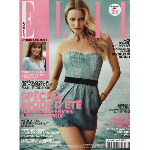 Elle / 29-04-2011 N°3409 : Tahar Rahim (3p) - Carla Bruni (2p) - Scarlett Johansson (2p)