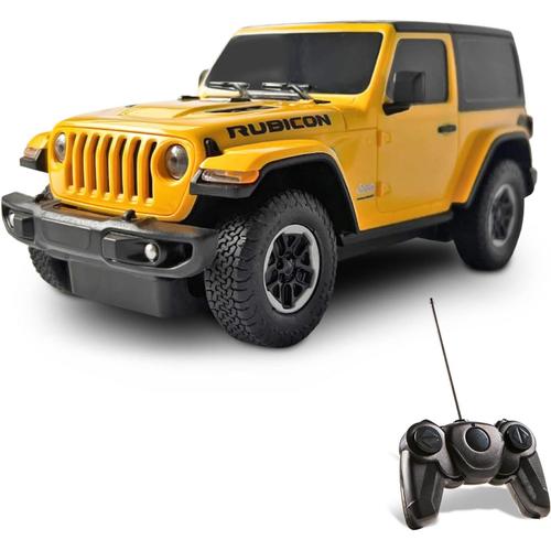 Jaune Et Rouge Motors, Jeep Wrangler Jl, Modèle À L'échelle 1 : 24, Jusqu'à 8 Km/H De Vitesse, Auto Jouet Pour Enfants 63615 Jaune/Rouge