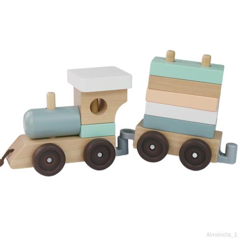 Ensemble De Jouets De Train Empilables, Ensemble De Train En Bois Amusant