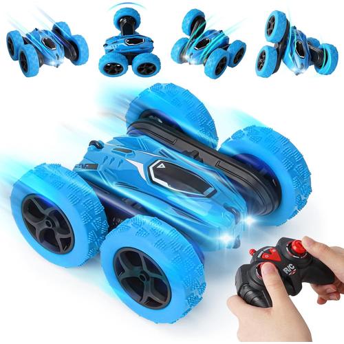 Bleu ® – Voiture Télécommandé Tout Terrain – Voiture Télécommandées 4x4 Pour Cascade Et Dérapage – Stunt Car- Voiture Rc- Jouet Enfant – Idée Cadeau Enfant 5 Ans -12 Ans Bleu