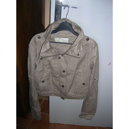 Blouson Basic Size L Fermeture Zippée + Pressions 100% Coton.