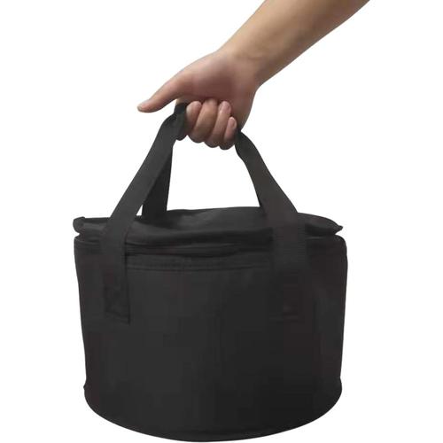 Noir Noir Lot de 2 sacs à tarte isothermes ronds et thermiques, en tissu polyester pour le transport des aliments chauds ou froids,
