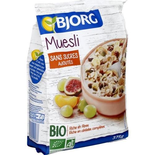 Bjorg Muesli Sans Sucre Ajoute 375g - Aucune