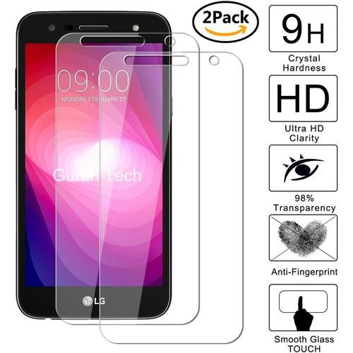 2 Pack Glass Protector Pour Lg X Power Ii / Power 2 Smartphone Screen Verre Trempé Protecteur D'écran Résistant Aux Éraflures