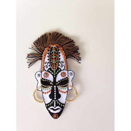 Ecusson Brodé Masque Africain
