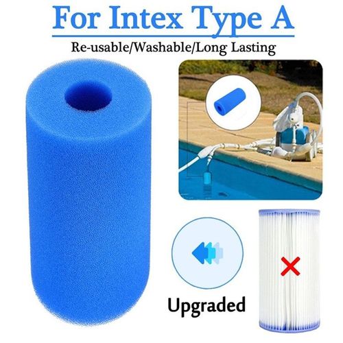 2pcs Lavable Filtre à Eau de Piscine Intex Type A Filtre de Piscine Éponge de Cartouche de Mousse