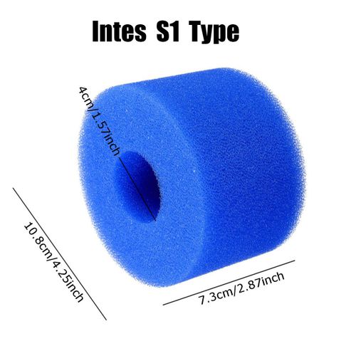 Éponge De Piscine, Cartouche Lavable Filtre, pour Type Intex S1, 7.3X10.8X4CM