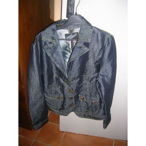 Blouson En Jean Mini Moda Taille Xl Coton.