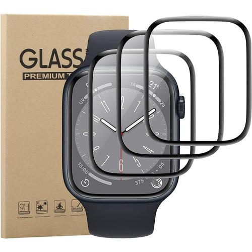 Protection Écran Pour Apple Watch Series 8 45mm/Series 7 45mm, 3 Pièces Pas De Verre Trempé,Ultra Résistant, Ultra Hd Tpu Film Protection Écran