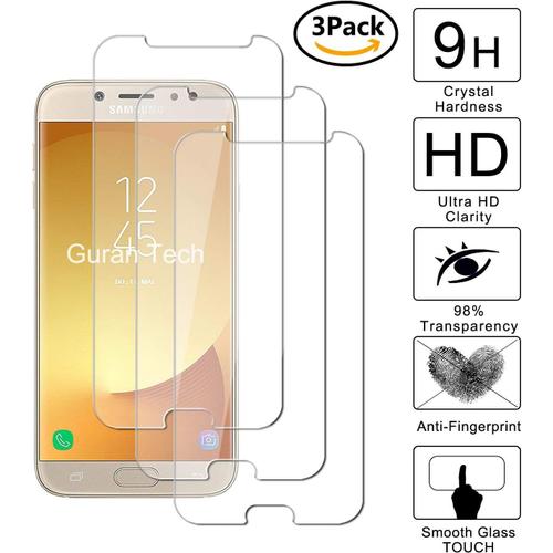 3 Pièces Glass Protector Pour Samsung Galaxy J7 2017 J730 / J7 Pro Smartphone Screen Verre Trempé Protecteur D'écran Résistant Aux Éraflures