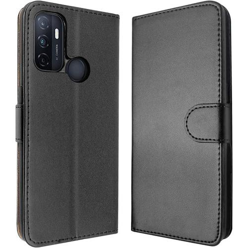 Coque Compatible Avec Oppo A53 Noir Housse Portefeuille Coque Cuir Flip Compatible Avec Oppo A53