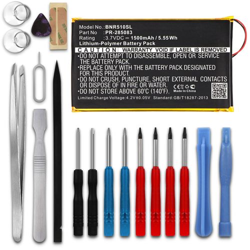 Batterie Pour Kobo Glo Hd, Barnes & Noble Bnrv510 + Set De Micro Vissage - Pr-285083 (1500mah ) Batterie De Remplacement