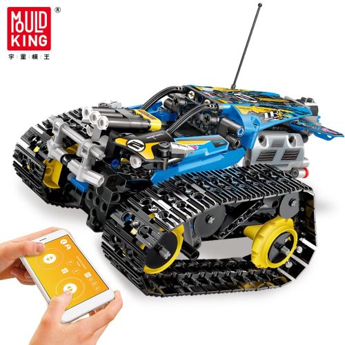 13032 Pas De Bote - Voiture Sur Chenilles lectrique 2.4ghz, Programmation D'application Technique Rc, Vhicule Sur Chenilles, Ensemble De Voiture, Modle De Bricolage, Blocs De Construction, Jouets Pour Enfants Garons, Cadeau