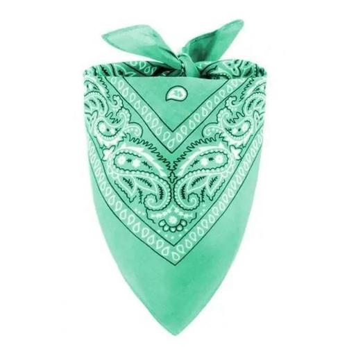 Bandana Vert D'eau 55 X 55 Pour Deguisement Farwest, Western, Country,