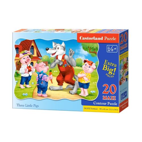 Puzzle 20 Pièces Pièces Xxl - Les 3 Petits Cochons