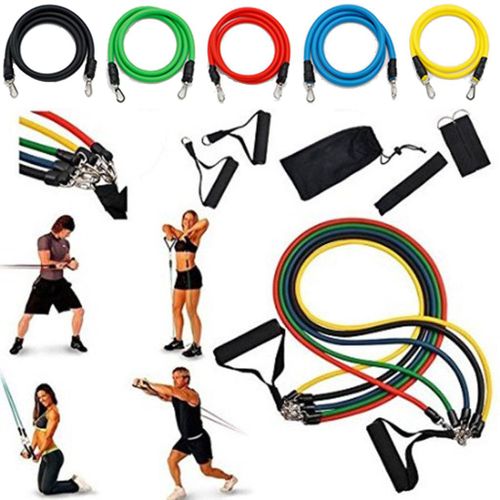 2020 11 Pcs Résistance Exercice Band Set Yoga Pilates Abs Fitness Bandes D'entraînement Tube Poi16215