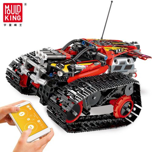 13036 Pas De Bote - Voiture Sur Chenilles lectrique 2.4ghz, Programmation D'application Technique Rc, Vhicule Sur Chenilles, Ensemble De Voiture, Modle De Bricolage, Blocs De Construction, Jouets Pour Enfants Garons, Cadeau