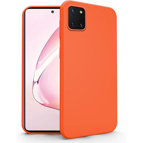 Coque Compatible Pour Samsung Galaxy Note 10 Lite Coque Tpu Soft Gel Silicone Ultra Slim Souple Souple Case Arrière Protection Orange