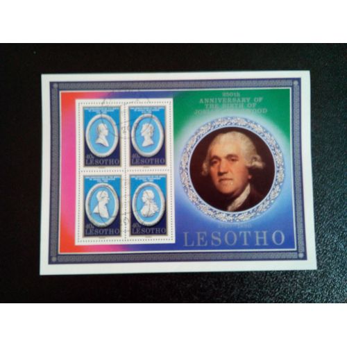 Timbre Lesotho Yt Bf 6 250ème Anniversaire De La Naissance De Josiah Wedgwood 1980 ( 5812 )