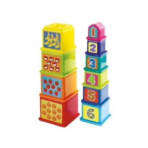 Coffret De 10 Cubes Gigogne A Empiler Ou A Emboiter - Jouet D Eveil - Jeu Educatif Enfant - 1 Er Age