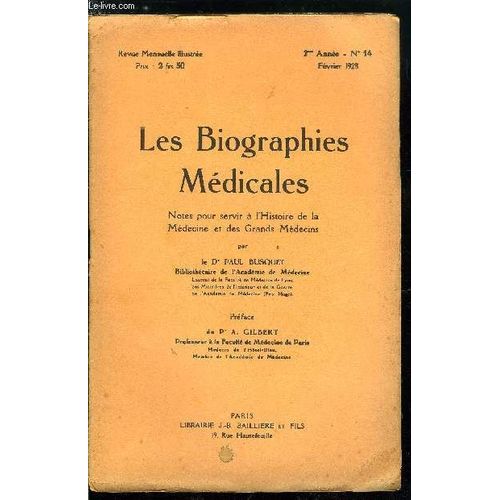 Les Biographies Médicales N° 14 - Pinel Philippe - Iie Partie