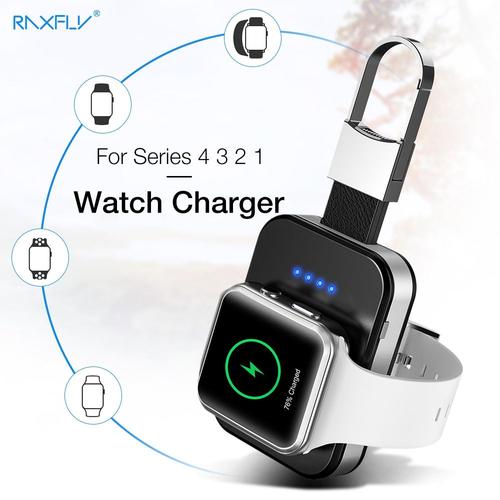 Raxfly Qi Chargeur Sans Fil Pour Apple Watch 4 3 2 1 950 Mah Mini Chargeur Sans Fil Batterie Externe Pour Je Regarde La Charge De Batterie Externe