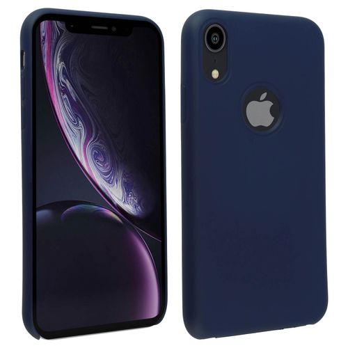 Coque Iphone Xr Silicone Semi-Rigide Mat Finition Soft Touch Bleu Nuit